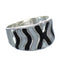 Sterling Silver Mother Of Pearl Jet Inlay Southwest Jewelry Ring Size 5-1/4 RX92378
